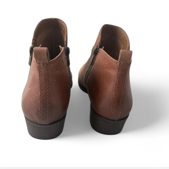 Lucky Brand Women's Basel Ankle Bootie Leather Boots Toffee Brown Size 11 M/43 - Picture 4 of 7